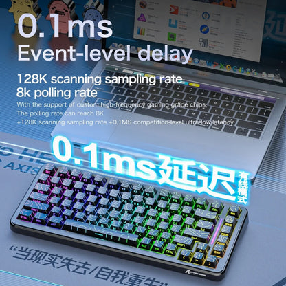 ATTACK SHARK X82Pro HE Wireless Magnetic Axis Gaming Keyboard 8KHz Rate 0.01mm RT Precision 5000mAh Tri Mode RGB 82 Keys PBT