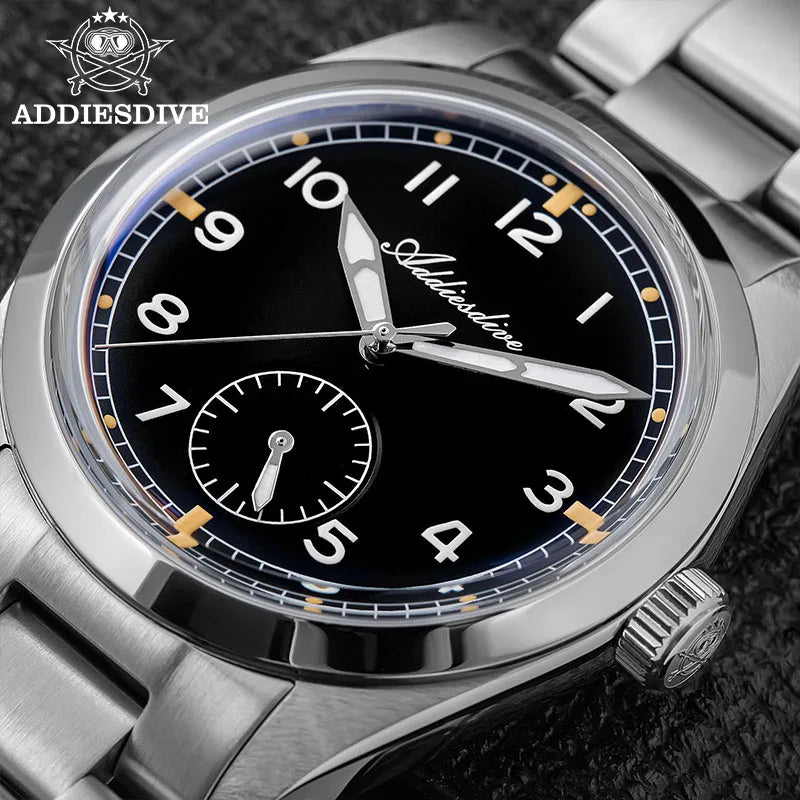 Orologio da uomo ADDIESDIVE 36mm al quarzo VH60, luminoso BGW9, vetro bombato, impermeabile 10Bar, in acciaio inossidabile