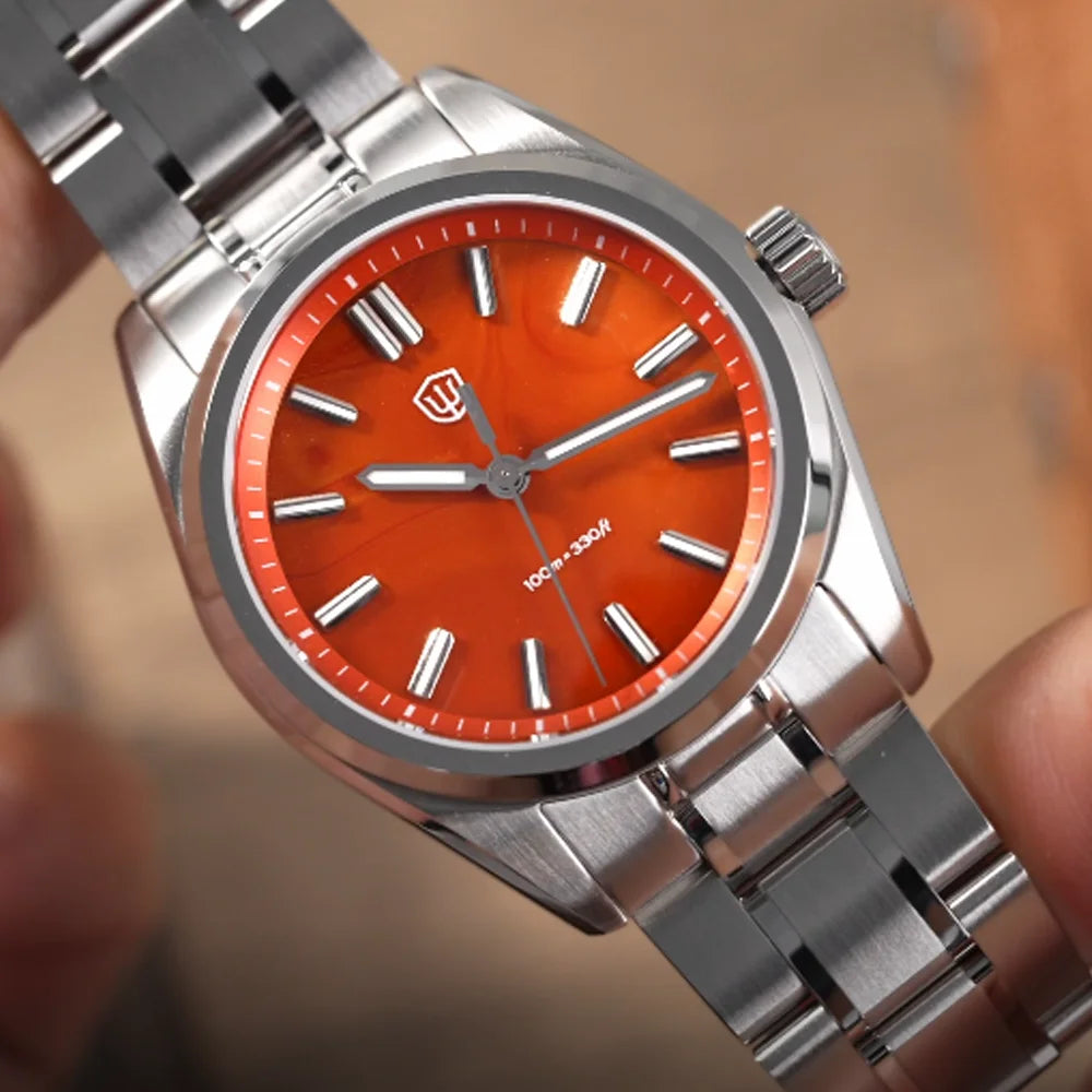 Watchdives New WD0003B ‌Aventurine Dial Watch VH31 Quartz Movement Sapphire Crystal Luminous 100m Waterproof 36mm Vintage Watch