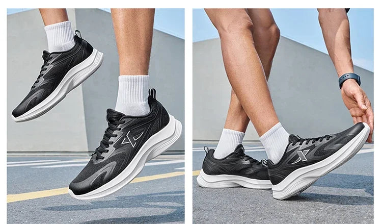 XTEP Running Shoes Men's 2025 Summer Mesh Breathable Comfortable Wear-Resistant Sports Shoes, Commuting Casual Shoes 875319110025