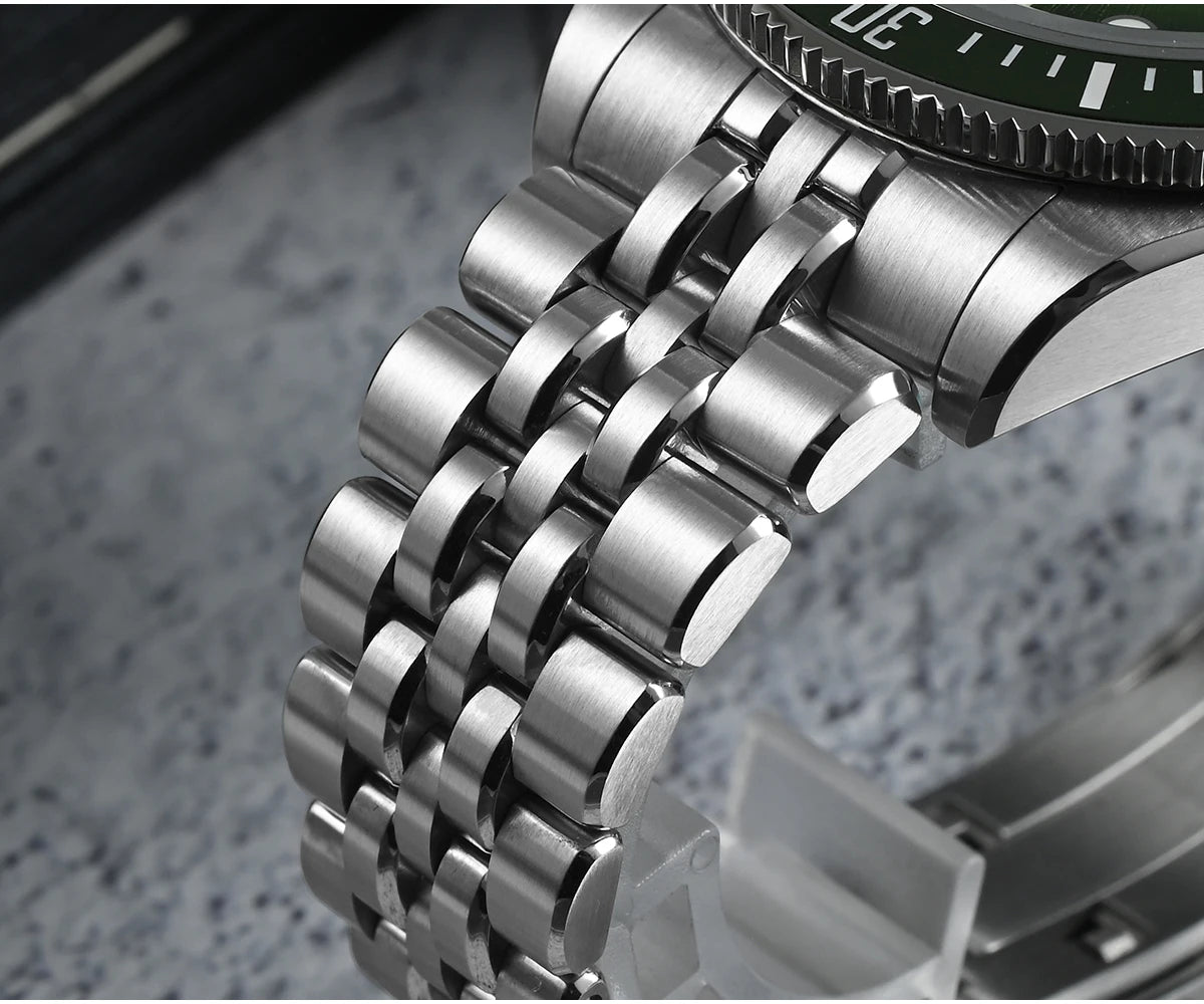 San Martin 40mm Men's Luxury Diver Watch Miyota 9015 Enamel Sunburst Dial Automatic Mechanical Wristwatch Waterproof 200m SN0148