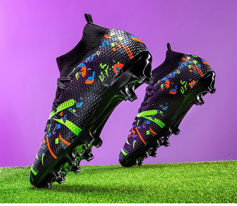 Nouvelles chaussures de football pour hommes, chaussures de sport professionnelles pour l'extérieur, antidérapantes, chaussures d'entraînement, baskets, chaussures de football pour terrain gazonné, ultralégères, unisex