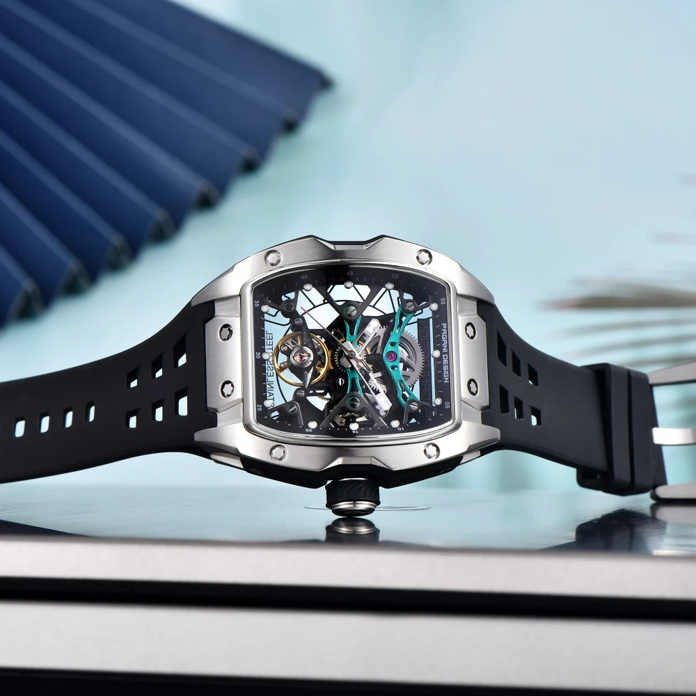 PAGANI DESIGN 2026 42MM New Alien Hollow Back Transparent Movement Luxury Men Watch Sapphire Glass Automatic Men Watches For Men