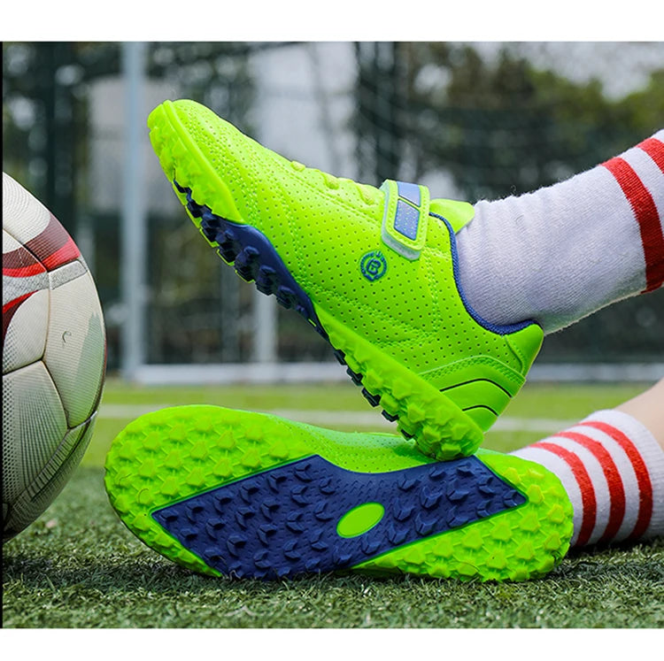 Vaikiški berniukų žemi futbolo bateliai, vasariniai, kvėpuojantys, sportiniai treniruočių sportbačiai, lauko jaunimo dirbtinės žolės futbolo bateliai