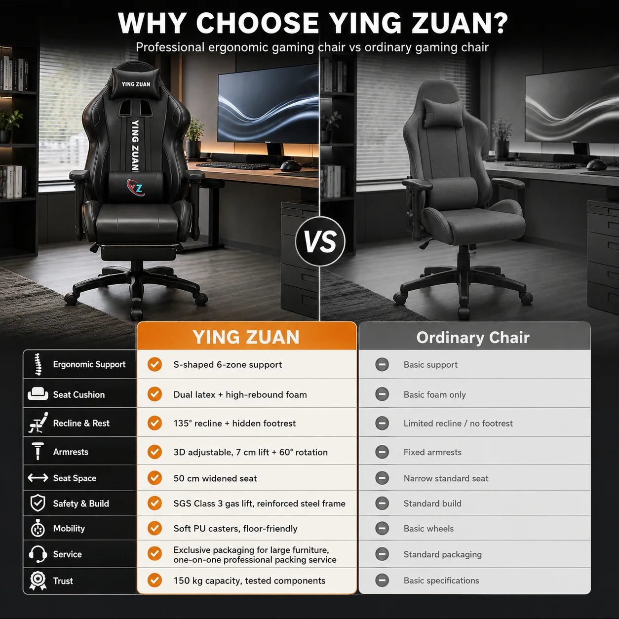 AOLIVIYA Modern Light Ergonomic Gaming Computer Chair Reclining For College Students Men Dormitory Home Office Study Room Seat