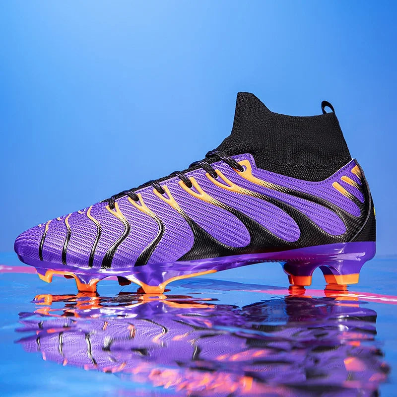 Herren-Fußballschuhe Sport FG/TF Outdoor-Fußballschuhe Training Jungen Wettkampf rutschfest mit langen Stollen Hallen-Futsal bequem