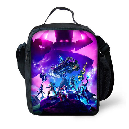 Hot Game Child Insulated Large Fortnite Capacity Bag for Boy Girl Student Outdoor Picnic Reusable Thermal Cooler Lunch Box