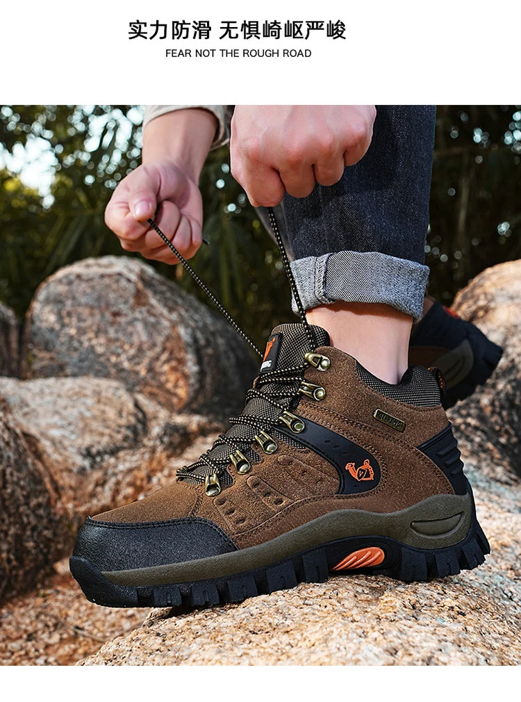 Outdoor-trekkingschoenen herfst/winter heren waterdichte wandelschoenen bergschoenen echt leer bosjacht tactische schoenen