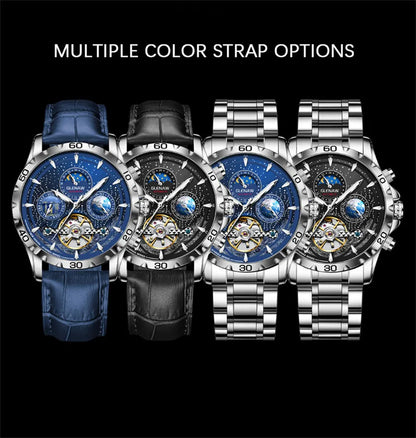 GLENAW Design Mens Watches Top Brand Luxury Fashion Business Automatic Watch Men's Waterproof Mechanical Watch Montre Homme