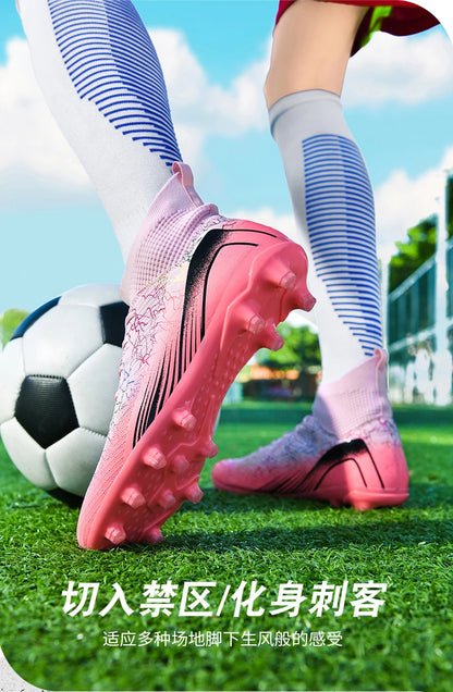 Men Professional Football Shoes Society Cleats Soccer Shoes Original Indoor Football Field Boots Grass Training TF/FG Sneaker