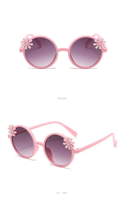 New Children's Glasses Floret Anti-ultraviolet Fashion Children's Sunglasses Outdoor Shading Travel Children's Mirror Eyewear
