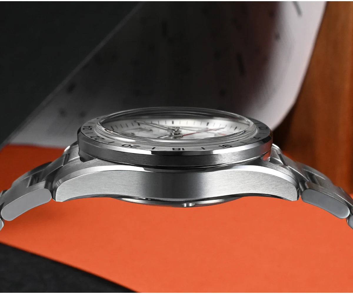 San Martin 39mm Aventurine Gemstone Dial Luxury Men's Watch NH34 GMT Automatic Mechanical Sapphire Waterproof Luminous SN0129