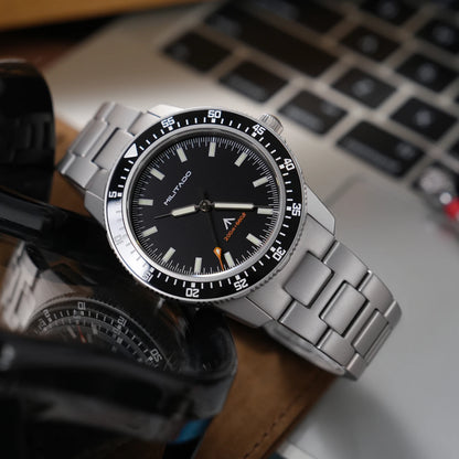 MILITADO ML25 VH31 Sweep Second Quartz Watch Men Swiss Ronda 515 Movement 200m Sapphire Crystal Ceramic Bezel 316L Steel Watches