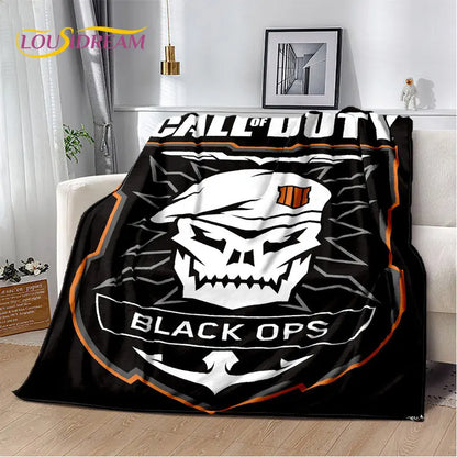 3D COD,Call of Duty Game Gamer Soft Plush Blanket,Flannel Blanket Throw Blanket for Living Room Bedroom Beds Sofa Office Cover