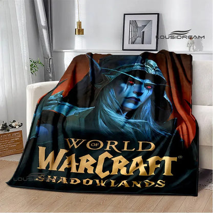 Game World of Warcraft Printed Blanket Kids Warm Flannel Soft and Comfortable Blankets Home travel blanket birthday gift