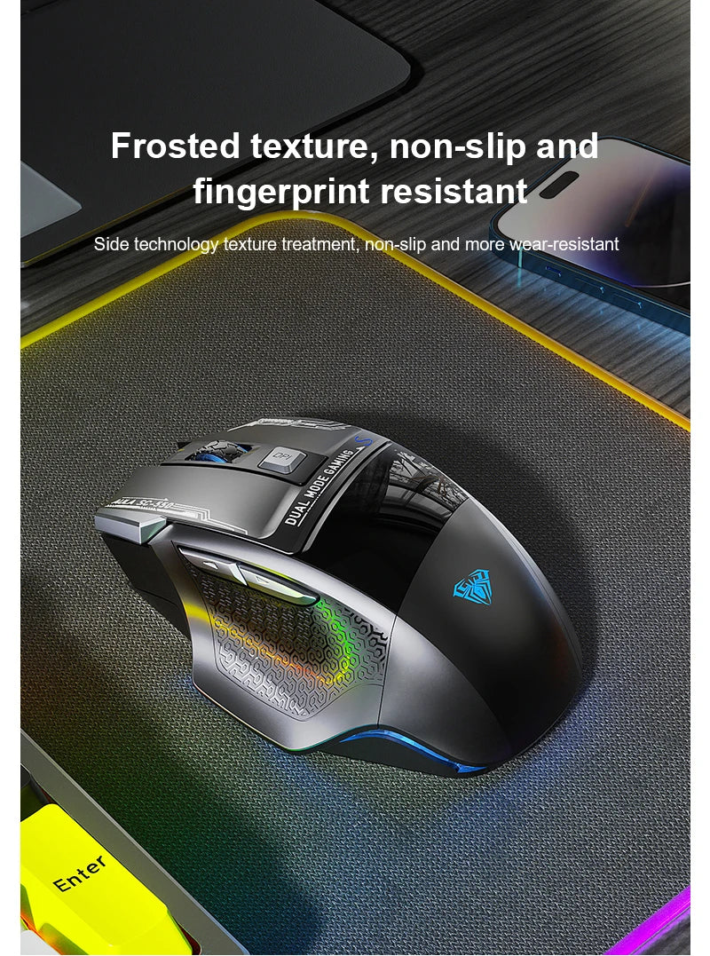 AULA SC550 Gaming-Maus 2.4G kabellose Makro-Maus RGB-Hintergrundbeleuchtung ergonomisches Design E-Sports-Maus PC-Zubehör