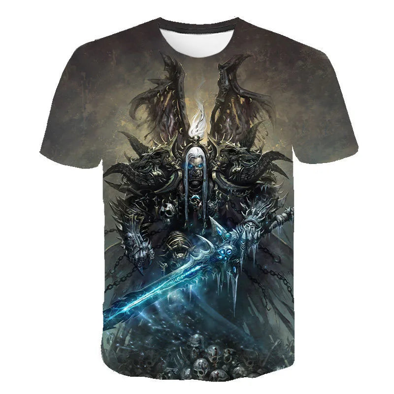 New Game World Of Warcraft 3D Printed T-shirt Men Women Fashion Streetwear O-Neck T Shirt Harajuku Oversized Tees Tops