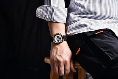PAGANI DESIGN 40MM V2 Sky Blue Dial Classics Men Quartz Watches Sapphire Retro Chronograph Stainless Steel Waterproof Watch Men