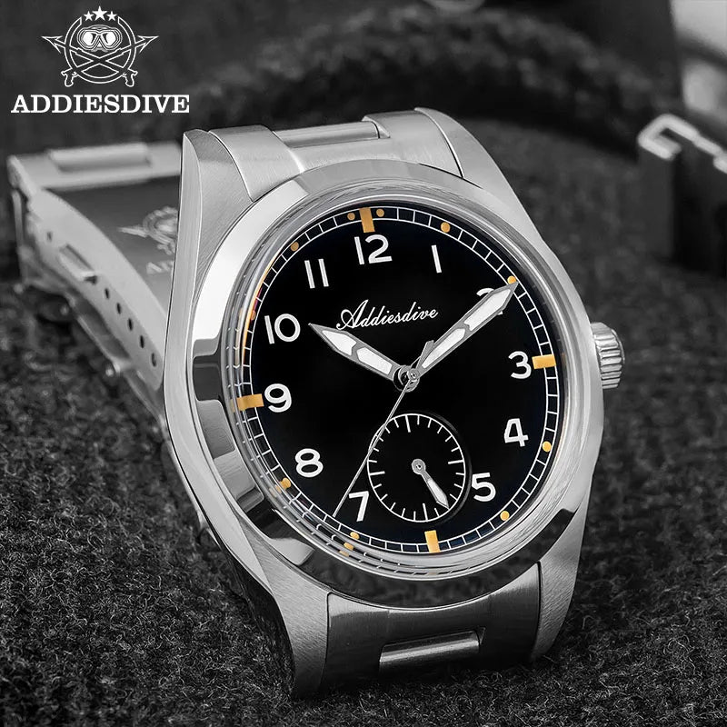 Orologio da uomo ADDIESDIVE 36mm al quarzo VH60, luminoso BGW9, vetro bombato, impermeabile 10Bar, in acciaio inossidabile