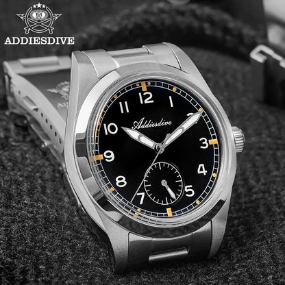 Orologio da uomo ADDIESDIVE 36mm al quarzo VH60, luminoso BGW9, vetro bombato, impermeabile 10Bar, in acciaio inossidabile