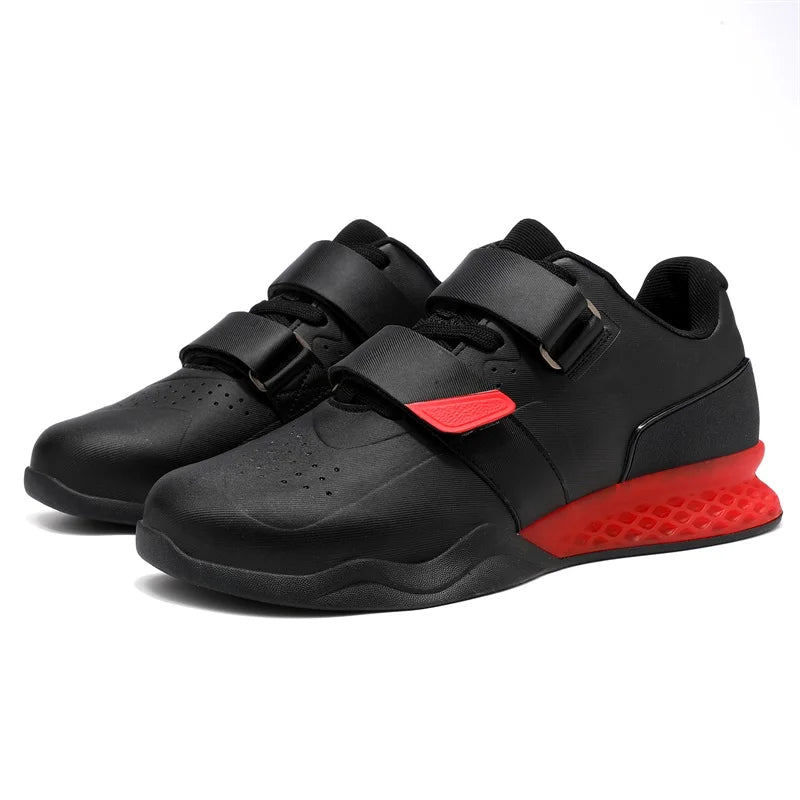 Weightlifting shoes, professional men and women powerlifting squat training shoes, hard sole gym shoes with stable heel, non-slip design