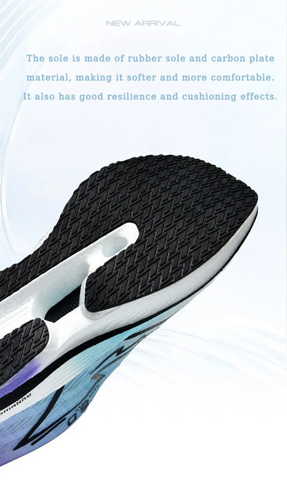 Men Sport Shoes Professional Cushioned Carbon Plate Running Shoes Breathable Lace-up Casual Sneakers Marathon Athletic Footwear