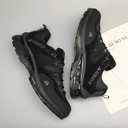 HIKEUP Non-Slip Wear-Resistant Outdoor Hiking Shoes, Breathable Splashproof Climbing Sneakers for Men, Trekking, Tourism, Mountain Shoes