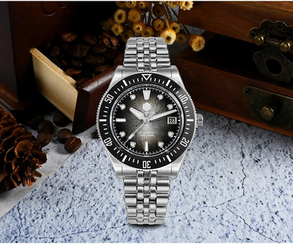 San Martin 37.5mm 40mm Men Diver Watch Miyota 9015 Enamel Dial Luxury Automatic Mechanical Wristwatch Waterproof 200m SN0148