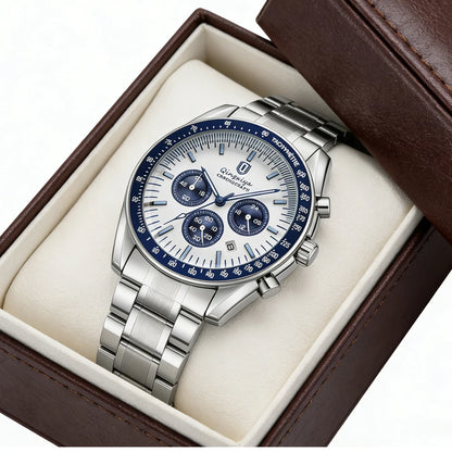 Luxury Brand Men Quartz Watch Waterproof Luminous Stainless Steel Men's Watches 24 Hours Chronograph Date Business Watch For Man