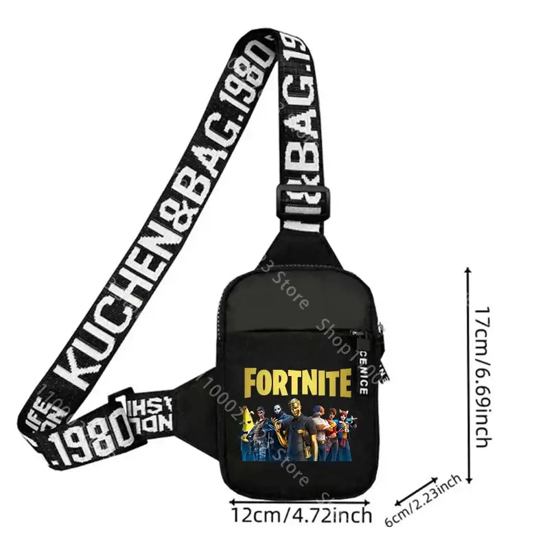 Fortnite Adult Shoulder Bag Sports Casual Lightweight Mini Phone Bags Cartoon Game Figure Printed Men Crossbody Chest Pack Gift