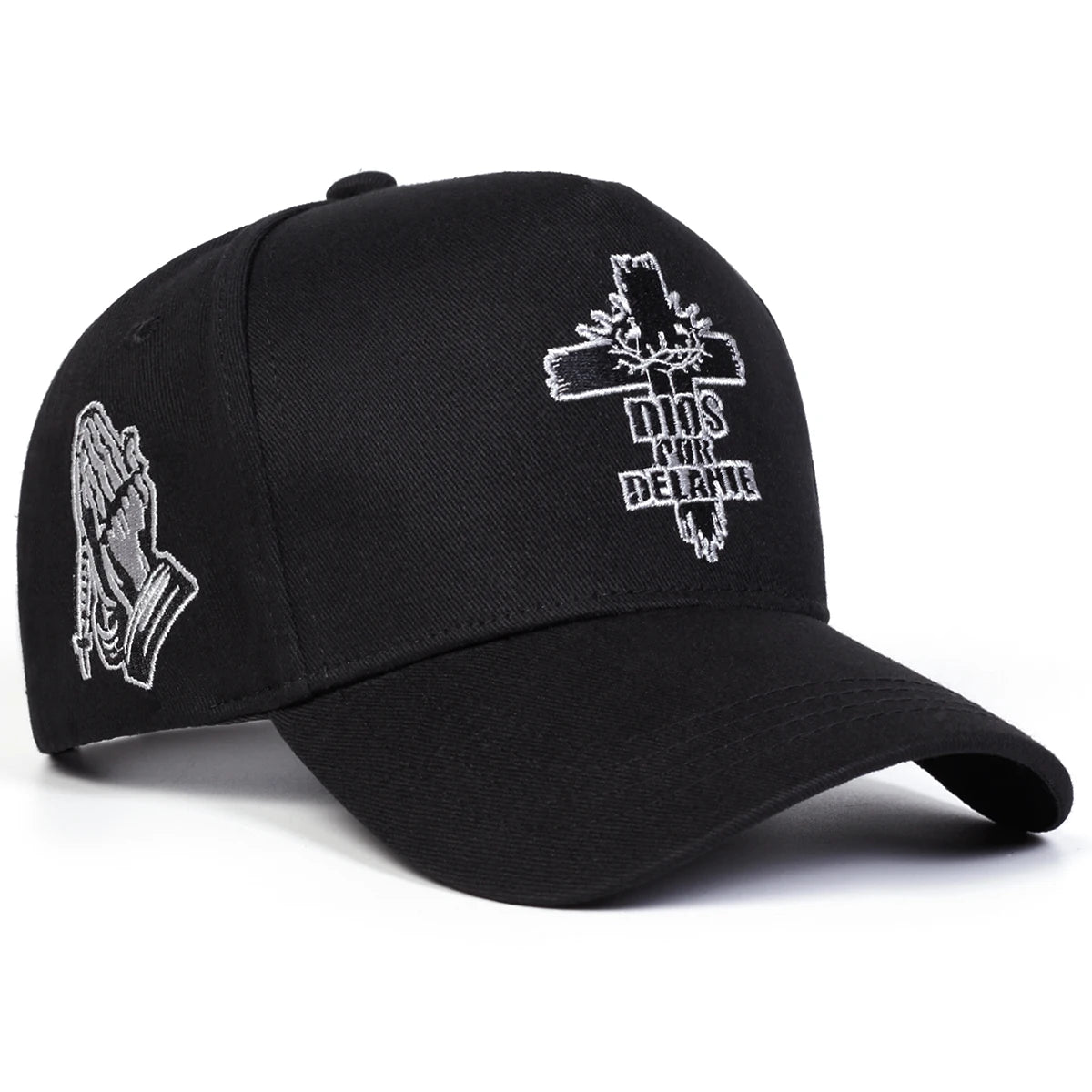 Unisex DIOS POR DELANTE Cross Embroidery Baseball Caps Spring Autumn Outdoor Adjustable Casual Hats Sunscreen Hat Sports Cap