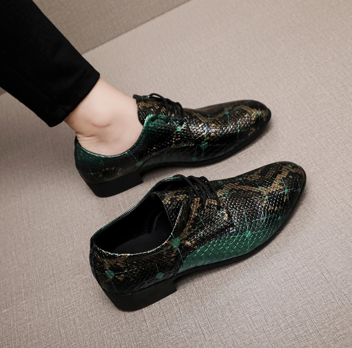 Pantofi Oxford din piele PU pentru bărbați, pantofi casual în stil urban, adidași ușori, pantofi de plimbare în aer liber pentru bărbați, încălțăminte elegantă de ocazie