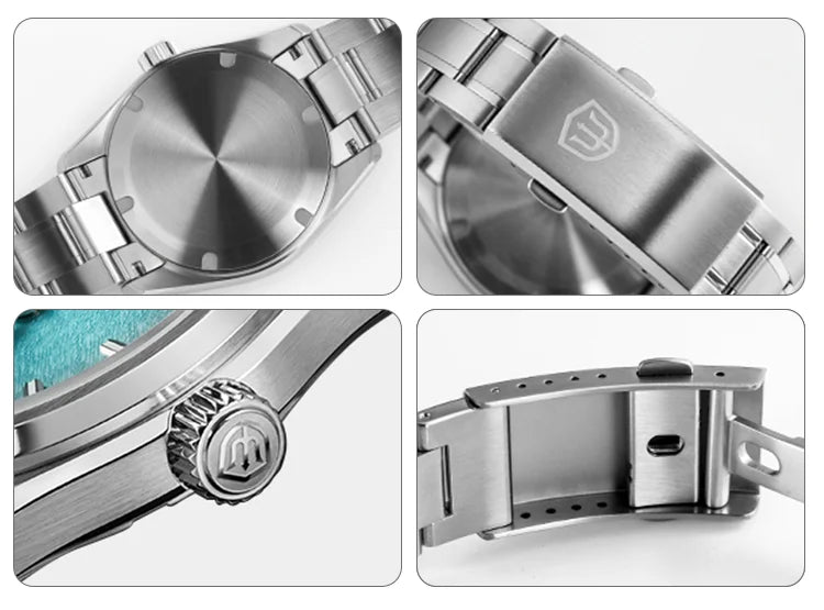 Watchdives New WD0003B ‌Aventurine Dial Watch VH31 Quartz Movement Sapphire Crystal Luminous 100m Waterproof 36mm Vintage Watch