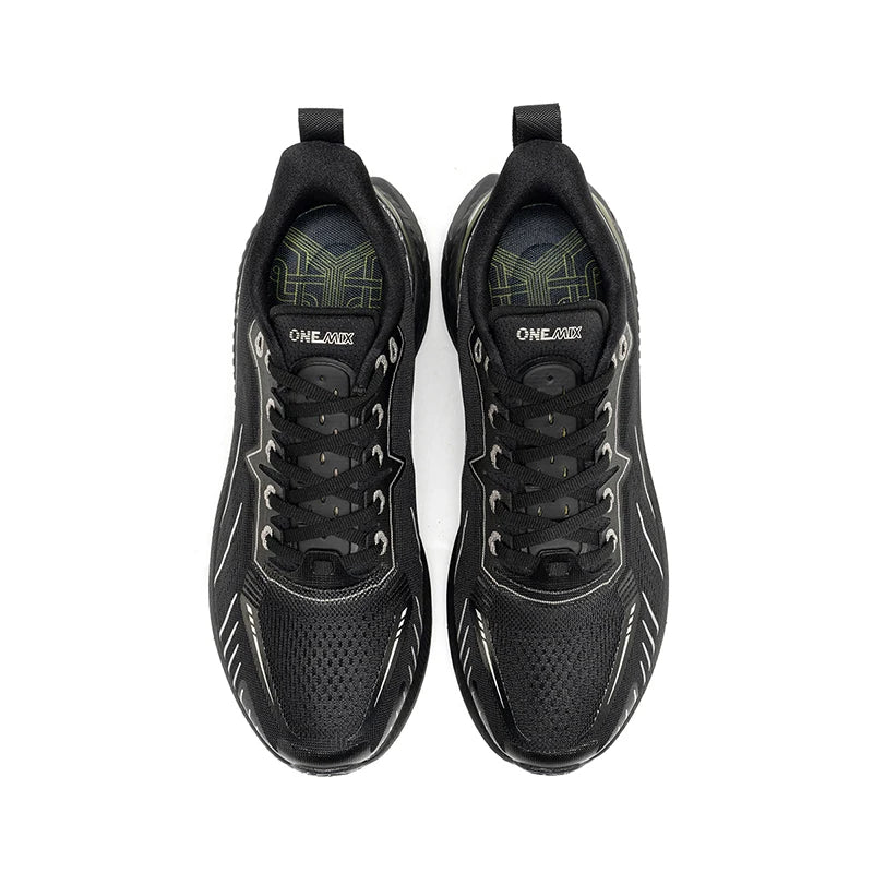 ONEMIX Nieuwe hardloopschoenen met demping voor heren, geschikt voor intensieve hardlopers, met veters, sportschoenen voor dames, antislip, outdoor, atletische herensneakers