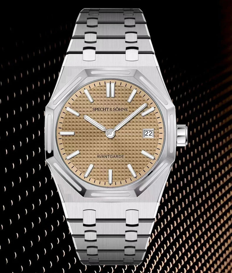 2026 New Specht & Söhne 38mm Quartz Wristwatch For Men Luminous Sapphire Crystal Ultrathin Stainless Steel Watch 50M Waterproof