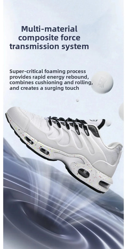 Men's Air-Cushioned Running Shoes Marathon Sports Breathable Lightweight Women's Comfortable Non-Slip Casual Shoes