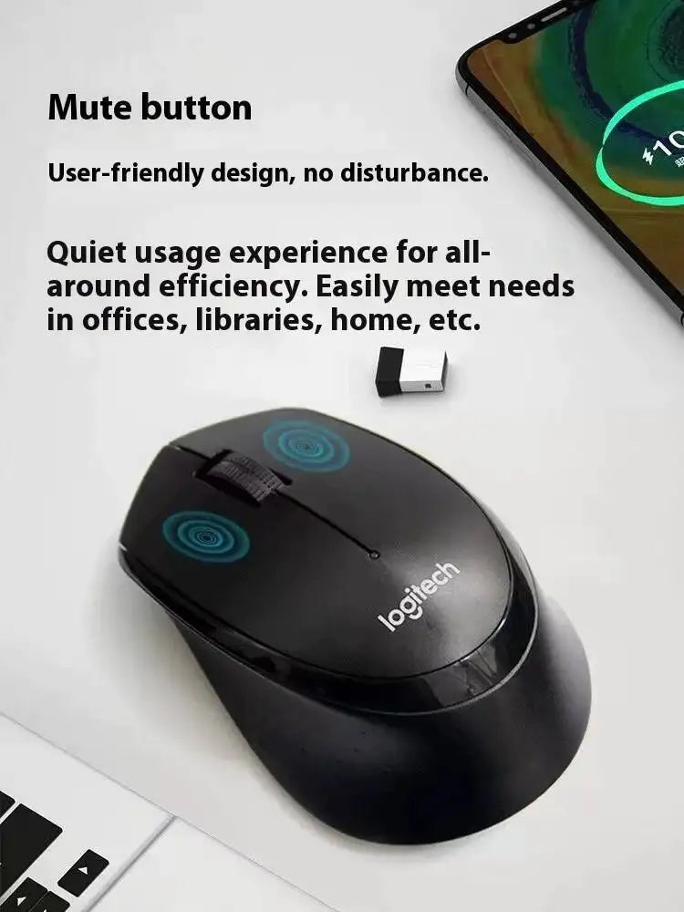 Logitech M330 Professionelle Büromaus, kompakt, leise, leicht zu transportieren, angenehm in der Handhabung und speziell entwickelt1