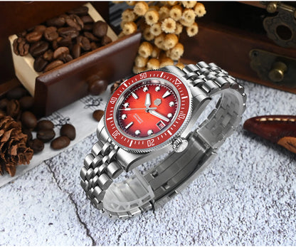 San Martin 37.5mm 40mm Men Diver Watch Miyota 9015 Enamel Dial Luxury Automatic Mechanical Wristwatch Waterproof 200m SN0148