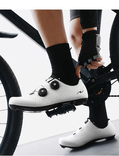 Competition Cycling Sports Shoes Road Bicycle Shoes Unisex Breathable Sports Cycling Shoes Self-locking Racing Bicycle Shoes