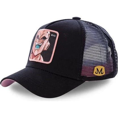 Dragon Ball Son Goku-baseballkasket til mænd, sommerkasket til rejser, broderet hiphop-solskærm, justerbar trucker-meshkasket
