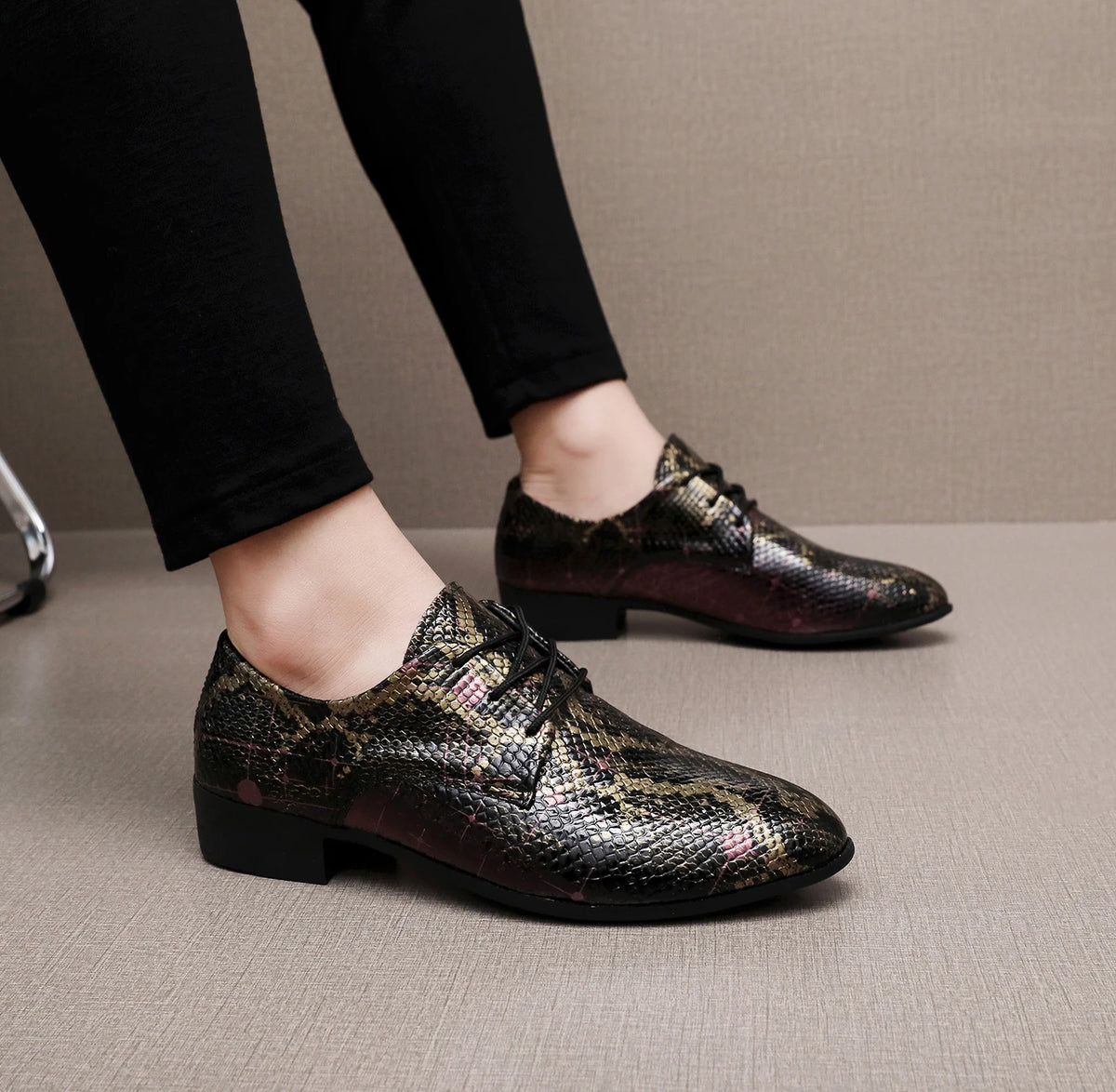 Pantofi Oxford din piele PU pentru bărbați, pantofi casual în stil urban, adidași ușori, pantofi de plimbare în aer liber pentru bărbați, încălțăminte elegantă de ocazie