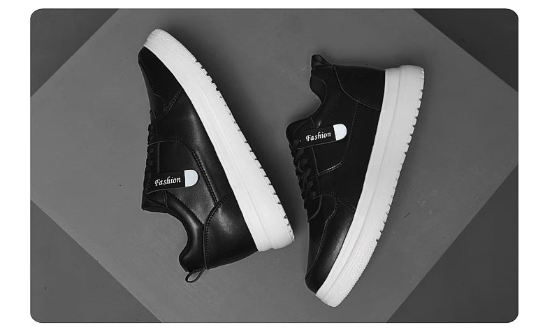 Big Size Lift Men Sneakers Elevator Shoes Heightening Height Increase Insole 7-8CM High Heels Shoes Genuine Leather Sport Shoes
