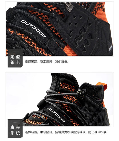 Rax Men's Waterproof Hiking Shoes Breathable Hiking Boots Outdoor Trekking Sports Sneakers Tactical Shoes