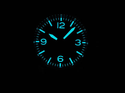 Milifortic M096 Men's Pilot Watch Large Arabic Numerals Military Style NH38 Auto Watch BGW9 Luminous 100M Waterproof Field Watch