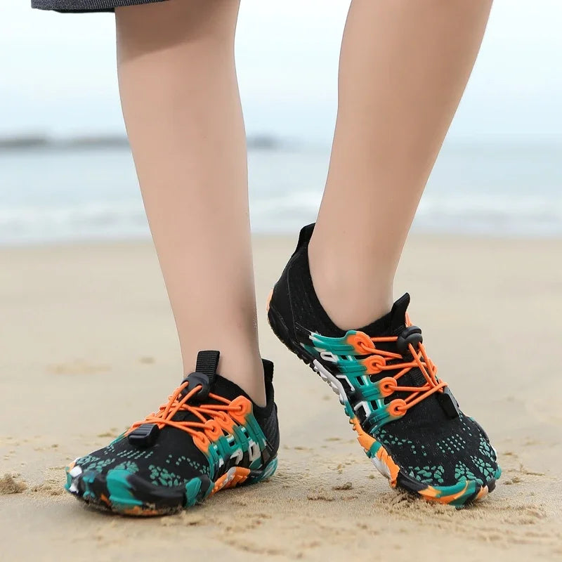 Unisex, gyorsan száradó, lélegző vízi cipő, mezítlábas strandcipő felnőtteknek és gyerekeknek, edzőtermi és szabadtéri edzéshez, méret: 28–46