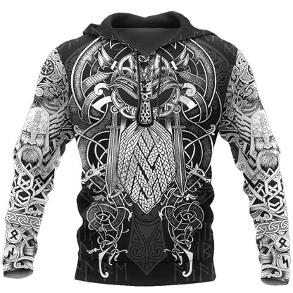 2023 New Autumn Men's Hoodie Wolf Print 3D Sweatshirts Urban Trendy All-Match Oversized Tops Poleron Hooded Clothes Men's Clothing