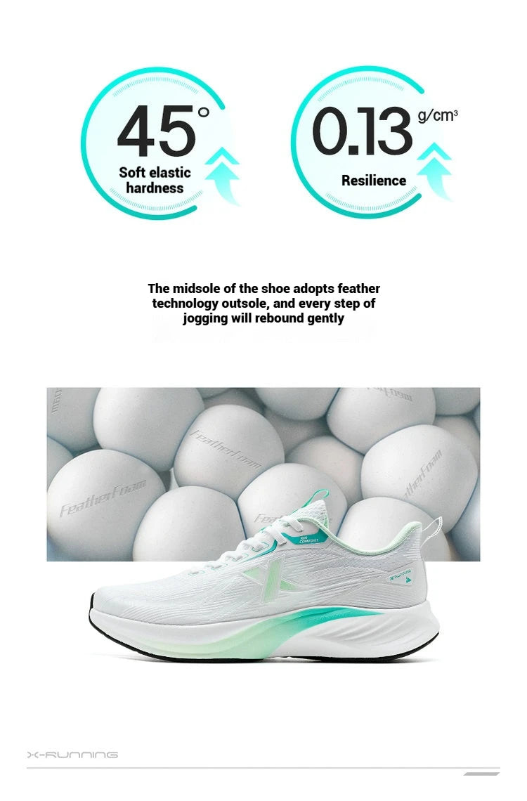 Xtep Light Wing 3 Running Shoes for Men 2025 Summer Fashion Cushion Shock Absorption Lightweight Advanced Sneakers 875219110034