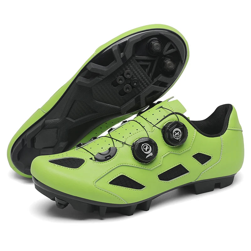 Pantofi de mountain bike pentru bărbați, pantofi de ciclism cu cataramă rapidă, compatibili cu pedalele cu sistem SPD, pentru interior și exterior, pantofi MTB pentru femei