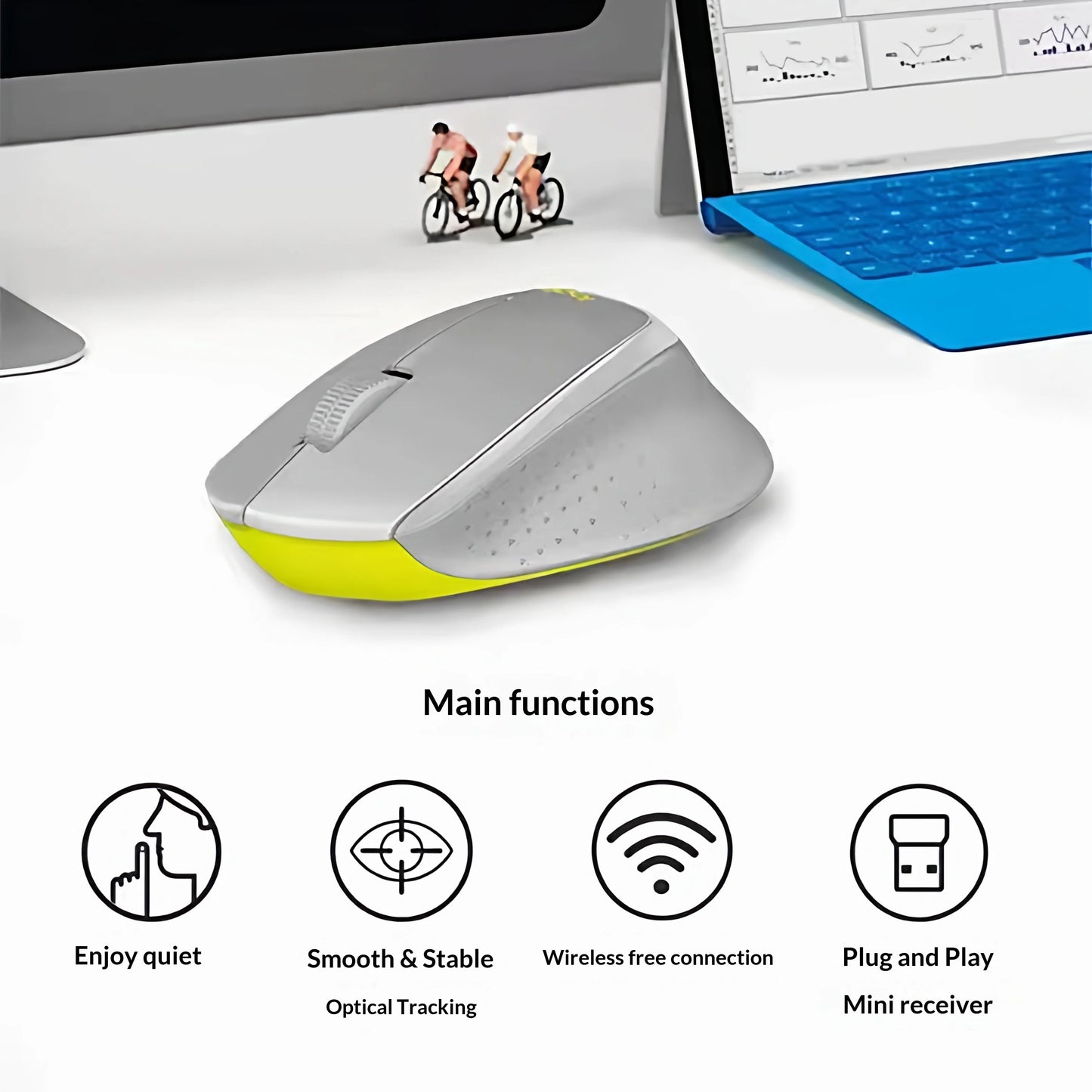 Logitech M330 Professionelle Büromaus, kompakt, leise, leicht zu transportieren, angenehm in der Handhabung und speziell entwickelt1