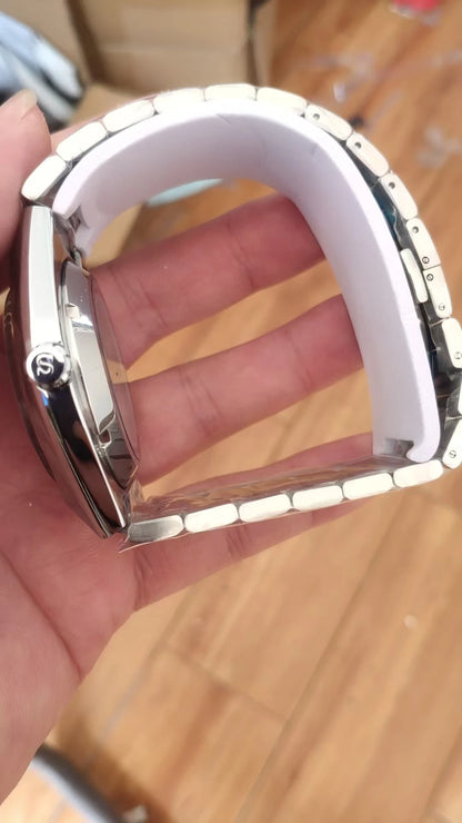 Novo relógio mecânico automático Seiko 2026 para homem e mulher, estilo business e lazer, com calendário, iluminação noturna, impermeável, para casal